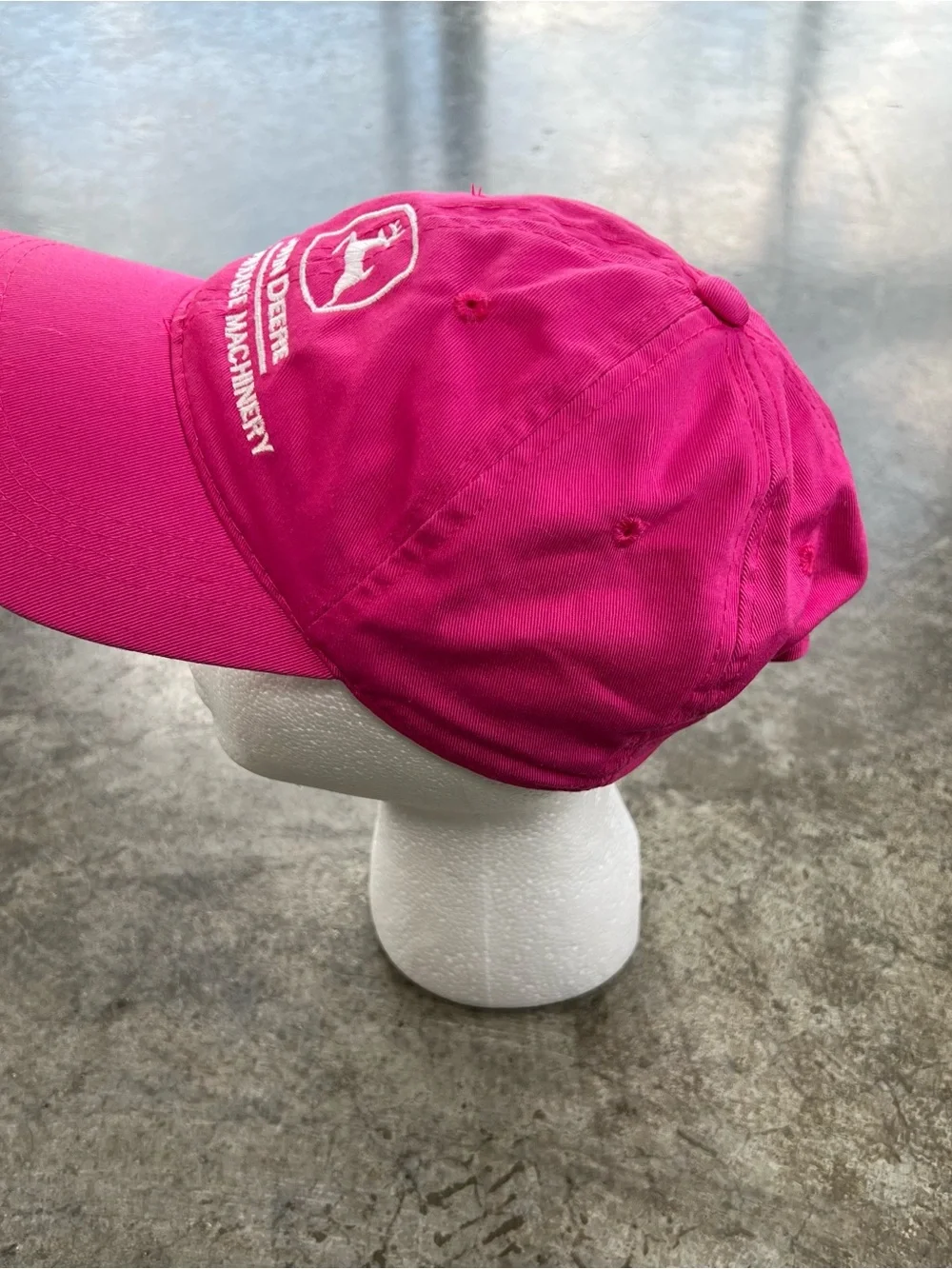 John Deere Pink Yellowhouse Machinery Adjustable Strapback Dad Hat Farmcore